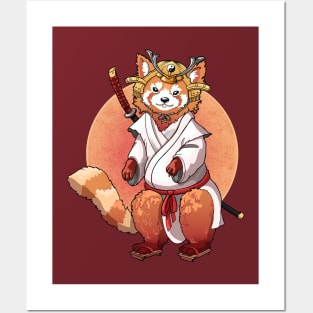 Red Panda Samurai Posters and Art